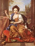MIGNARD, Pierre Girl Blowing Soap Bubbles oil on canvas